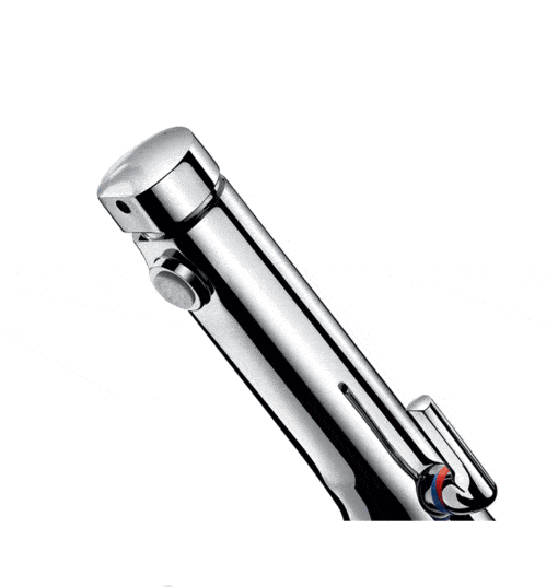 Self-closing mixer tap Temperature selection TEMPMIX Delabie