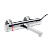 Two-handle mixer tap Bioclip dual spout Delabie