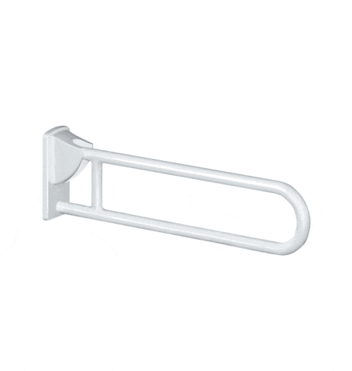 Folding support handle 850 mm nylon white Delabie