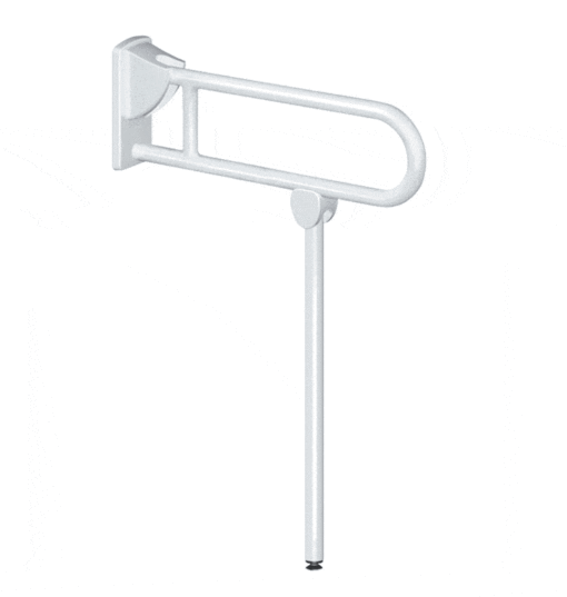 Barre d'appui pliante Pied 850mm Nylon Delabie