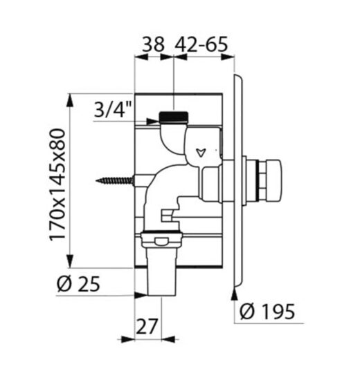 Druckspueler WC Tempoflux 1 761900 Zeichnung