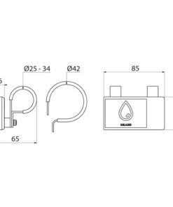 Chasse d'eau radio Delabie dessin