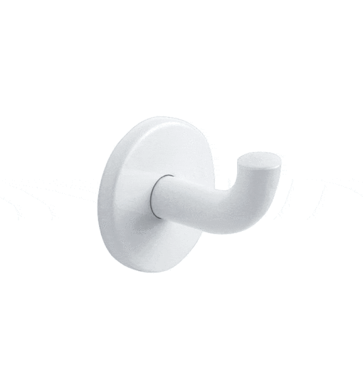 Wall hook single stainless steel powder-coated white Delabie