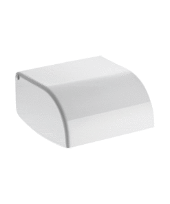 Toilet roll holder white powder-coated stainless steel