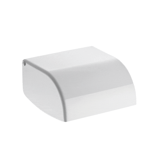 Toilet roll holder white powder-coated stainless steel