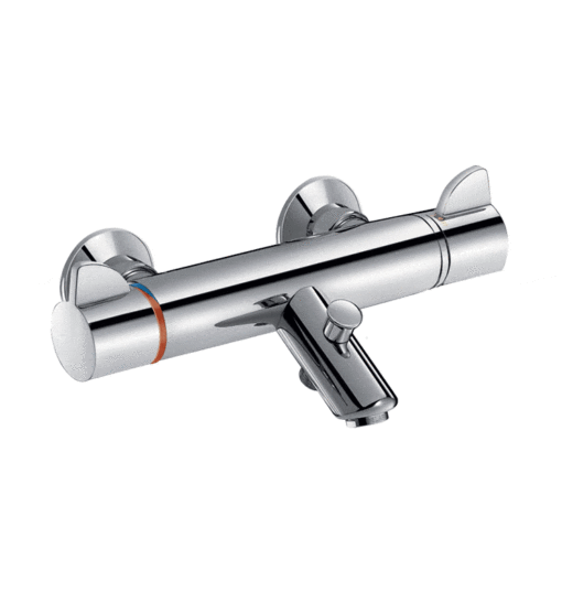 Thermostatic bath mixer two-handle