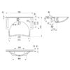 Plan de toilette, MINERALCAST, pour salles d'eau accessibles, montage mural