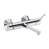 Two-handle mixer tap with dual spout Hospital and medical facilities