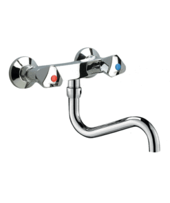 Two-handle mixer for Delabie sink