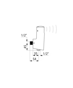 Urinal flush valve TEMPOMATIC 4 Drawing