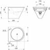 Lavabo II, acier inoxydable, avec trou pour robinet, APU-217H.9