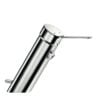 Rubinetto da lavabo con scarico in acciaio inox cromato