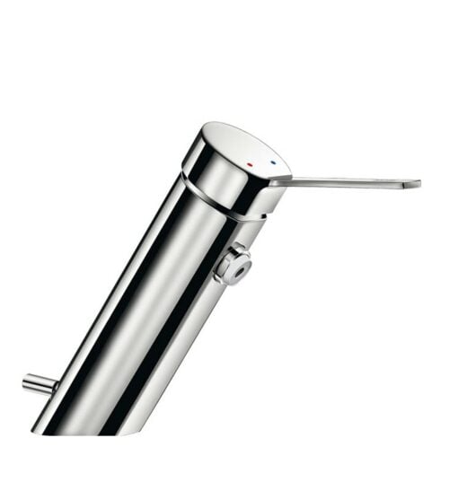 Washbasin mixer with drain stainless steel chrome-plated