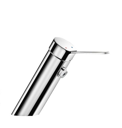 Rubinetto da lavabo senza tirante in acciaio inox cromato