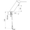 Rubinetto da lavabo senza tirante in acciaio inox cromato Disegno
