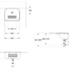 Universal basin installation stainless steel drawing