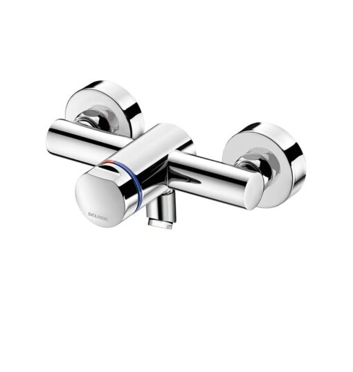 Single-lever self-closing mixer short spout TEMPOMIX