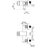 Single-lever self-closing mixer short spout TEMPOMIX Drawing
