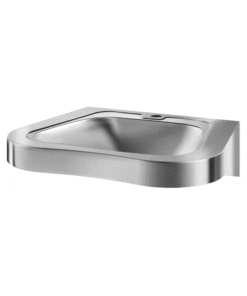 Lavabo Fraju con foro per rubinetto in acciaio inox satinato