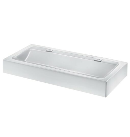 Lavandino in ghisa minerale con foro per rubinetto Delabie