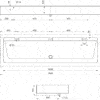MINERALCAST wash trough for wall mounting, 3 wash basins, with tap hole, W.1800 mm, 454182**