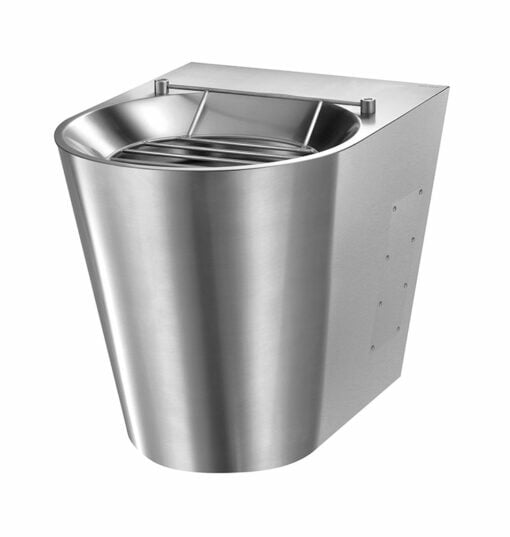 Cuspide per lavello fecale Delabie in acciaio inox a pavimento