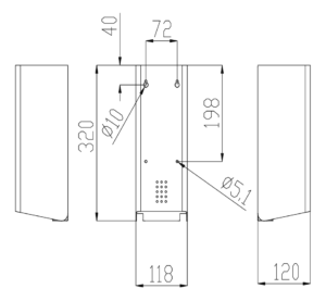 Desinfektionsmittelspender_weiss_SF-140DE.2_Zeichnung