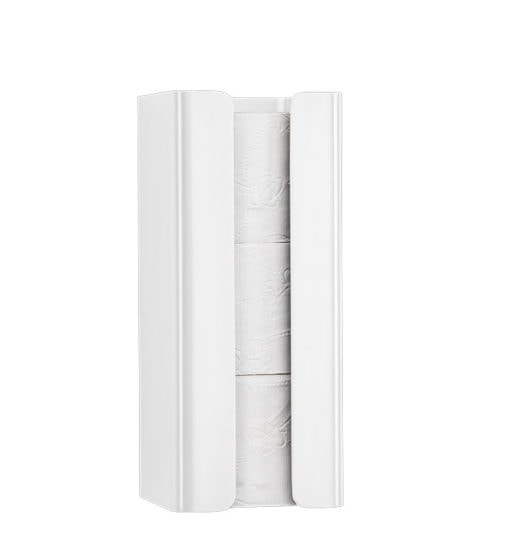 PROOX, Portarotolo, 2 rotoli, acciaio inox rivestito bianco, linea design, SF-393