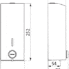 Liquid soap dispenser for wall mounting, 1 litre, white powder-coated stainless steel, 510581**