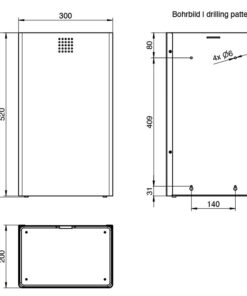 Corbeille blanche Snowfall SF200 dessin