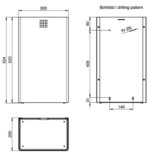 Cestino bianco Snowfall SF200 Disegno