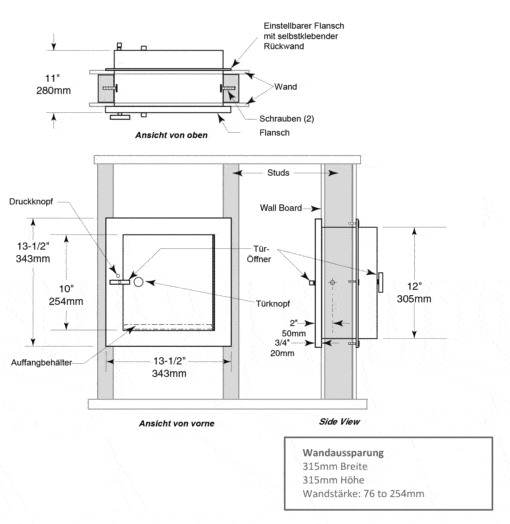 Pass-Through Stainless Steel Medical Device Bobrick Drawing