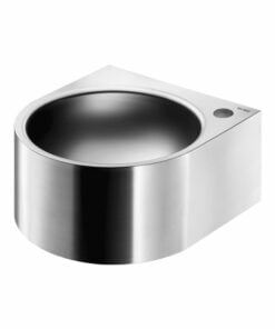 Satin stainless steel washbasin with tap hole