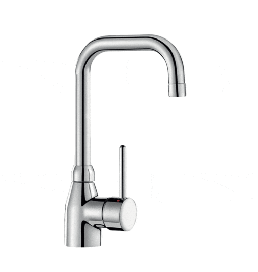 Single lever mixer Delabie L.200mm swivel spout