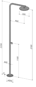 Aussendusche_CLASSY_AFO-CL-C40_Zeichnung