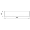 Tablette acier blanc Delabie Pied de vache 600 mm Dessin