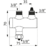 PREMIX NANO, miscelatore termostatico, per 1-2 punti di prelievo, ADL-732216.8
