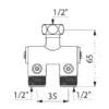 Compact pre-mixer, for 1/2" basin mixer tap