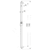 Shower rail with slide Aluminium anthracite-metallic Drawing