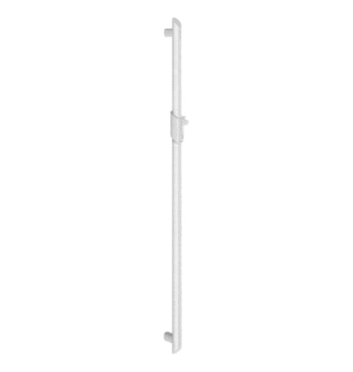 Shower rail with slide Aluminium white