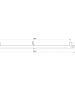 Maniglione in alluminio bianco 900 mm Disegno Delabie