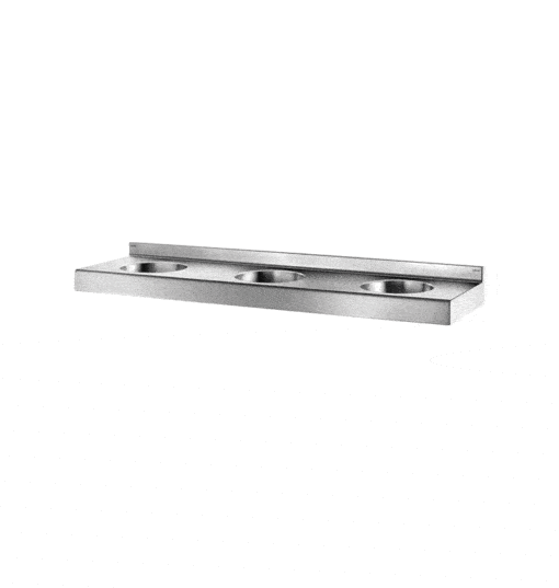 Lavabo lineare TRIPLO in acciaio inox Delabie