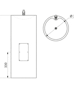 Abreuvoir Junior acier inoxydable satiné 800 mm dessin