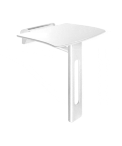 Folding Shower Seat with Foot Aluminium White