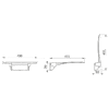 Be-Line folding shower seat, white aluminium, easily removable