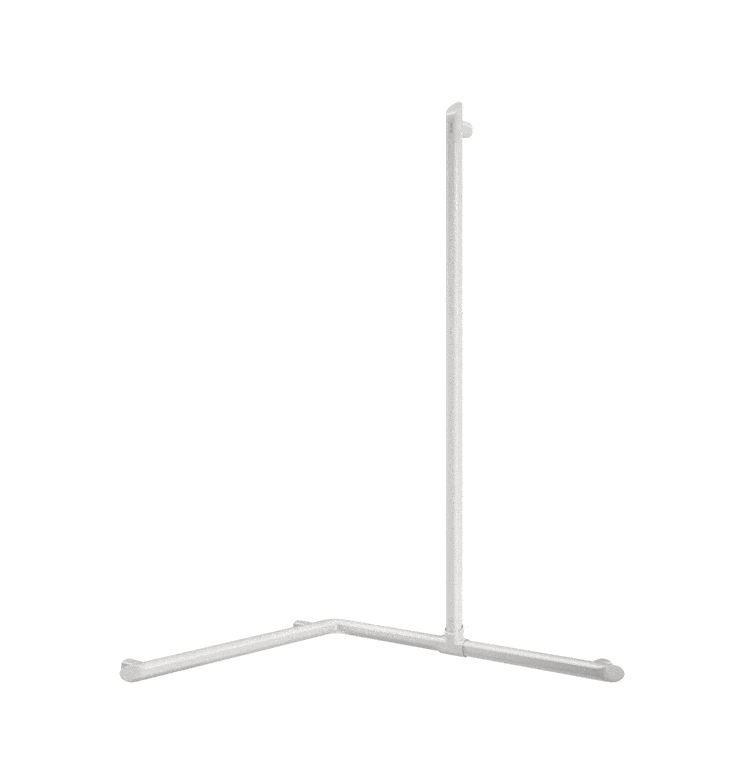 2 Main courante murale aluminium blanc