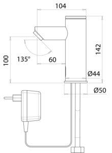 Wasserarmatur_Ventil_SHORTY_ASE-235200.2_Zeichnung