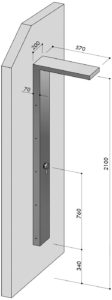Aussendusche_wandmontage_IN-&-OUT-P22-MIX_Zeichnung