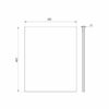 Stainless steel mirror unbreakable 500 mm Delabie drawing