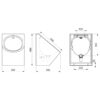 DELTA wall-hung urinal, satin stainless steel, connection from above, open drain, 134710**